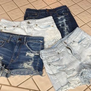 American eagle denim shorts bundle of 4